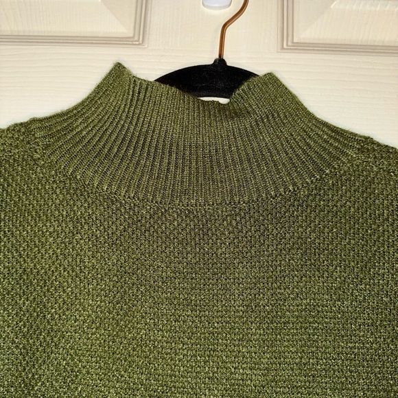 Merokeety women’s green mock neck soft sweater S winter fall cozy - Picture 7 of 7